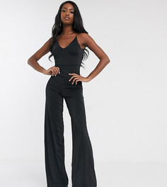 Комбинезон с эластичными бретельками ASOS DESIGN Tall-Черный