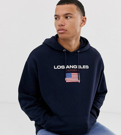 Худи темно-синего цвета с принтом "Los Angeles" ASOS DESIGN Tall-Темно-синий