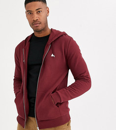 Бордовый худи на молнии ASOS DESIGN Tall-Красный