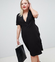 Приталенное платье с запахом Unique 21 Hero-Черный