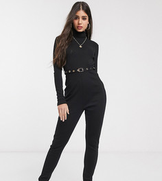 Черный комбинезон с поясом Missguided Tall