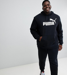 Худи черного цвета без застежек Puma Plus Essentials 85174301-Черный