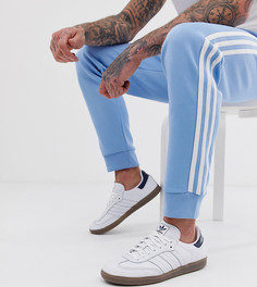 Белые кроссовки с темно-синей отделкой adidas Originals Samba Og-Темно-синий