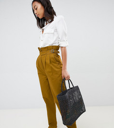 Брюки горчичного цвета ASOS DESIGN Tall-Коричневый