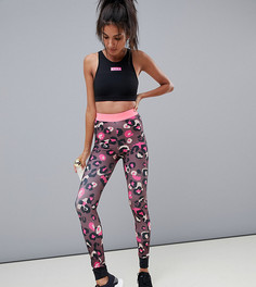 Спортивные леггинсы с леопардовым принтом ASOS 4505 TALL-Мульти