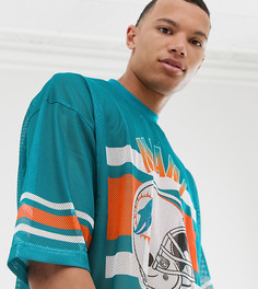 Сетчатая oversize-футболка ASOS DESIGN Tall - Miami Dolphins NFL-Синий