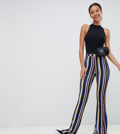 Брюки клеш с полосками ASOS DESIGN Tall-Мульти