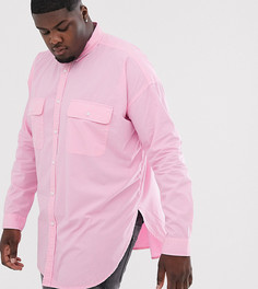 Свободная рубашка неоново-розового цвета в стиле 90-х ASOS DESIGN Plus-Розовый
