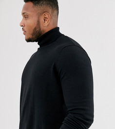 Черный джемпер с высоким воротником New Look Plus
