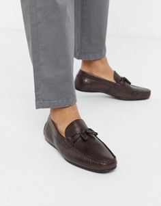 Коричневые мокасины из мягкой кожи ASOS DESIGN-Коричневый