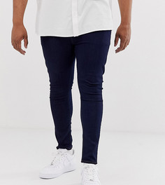 Джинсы цвета индиго с напылением ASOS DESIGN Plus-Синий
