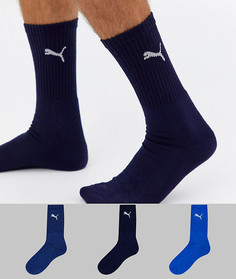 Синие носки Puma - 3 пары-Синий