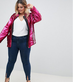 Куртка с пайетками ASOS DESIGN Curve-Розовый
