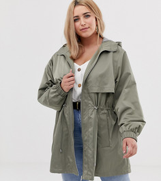 Легкая парка с трикотажной подкладкой ASOS DESIGN Curve-Зеленый