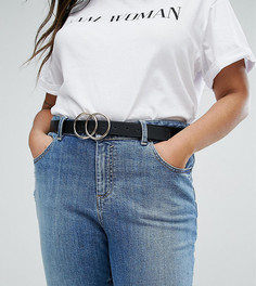Ремень с двумя кольцами ASOS DESIGN Curve-Черный