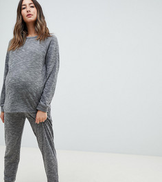 Комплект из свитшота и джоггеров ASOS DESIGN Lounge Maternity-Серый