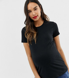 Черная футболка с круглым вырезом ASOS DESIGN Maternity ultimate-Черный