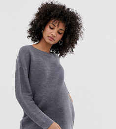 Джемпер с рельефным узором ASOS DESIGN Maternity-Серый