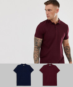 Набор из 2 поло из пике ASOS DESIGN - Скидка-Мульти