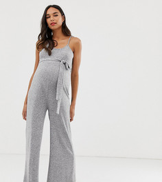 Укороченный комбинезон широкого кроя ASOS DESIGN Maternity-Серый