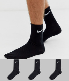 Набор из 3 пар черных носков Nike Training-Черный