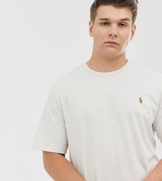 Бежевая футболка с логотипом Polo Ralph Lauren Big & Tall-Бежевый