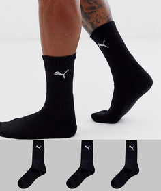 Комплект из 3 пар черных носков Puma-Черный