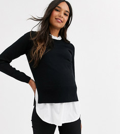 Черный джемпер 2 в 1 New Look Maternity