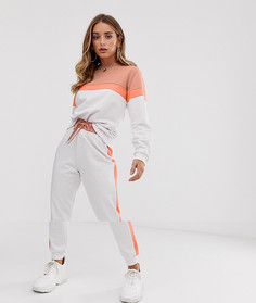 Спортивный костюм из свитшота со вставками и джоггеров ASOS DESIGN-Мульти