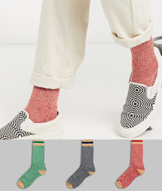 3 пары толстых носков ASOS DESIGN - Скидка-Мульти
