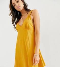 Свободный сарафан мини ASOS DESIGN Tall-Желтый