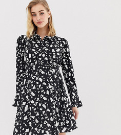 Монохромное платье-рубашка с длинными рукавами и леопардовым принтом ASOS DESIGN Maternity-Мульти