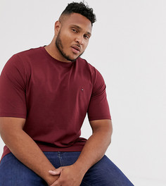 Классическая бордовая футболка с логотипом Tommy Hilfiger Big & Tall-Красный