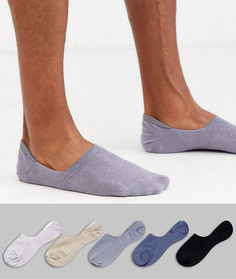 5 пар невидимых носков ASOS DESIGN - Скидка-Мульти