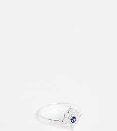 Серебряное кольцо в виде лотоса ASOS DESIGN-Серебряный