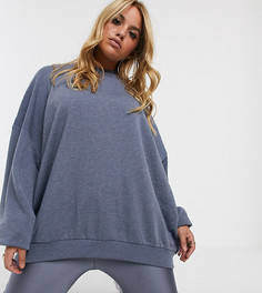 Серый oversize-свитшот ASOS DESIGN Curve