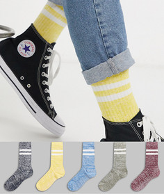 5 пар спортивных носков ASOS DESIGN-Мульти
