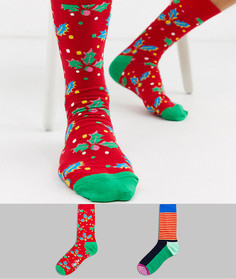 Набор из 2 пар носков в подарочной упаковке Happy Socks-Мульти