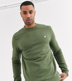 Свитшот цвета хаки с треугольником ASOS DESIGN Tall-Зеленый