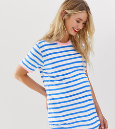 Футболка в полоску с контрастной окантовкой ASOS DESIGN Maternity-Мульти