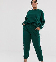 Спортивный костюм со свитшотом и джоггерами ASOS DESIGN Curve-Зеленый