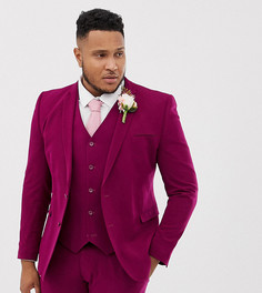 Фиолетовый приталенный пиджак ASOS DESIGN Plus
