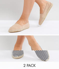 Две пары эспадрилий ASOS JALLY-Мульти
