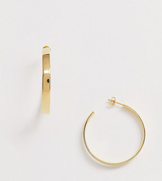 Позолоченные серебряные серьги-кольца ASOS DESIGN-Золотой