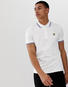 Белое поло с окантовкой Lyle & Scott-Белый