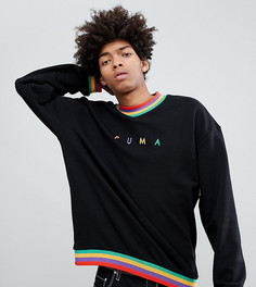 Черный свитшот из органического хлопка с маленьким логотипом Puma эксклюзивно для ASOS