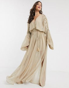 Свободное платье макси ASOS DESIGN-Розовый