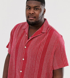 Красная oversize-рубашка с декоративной строчкой ASOS DESIGN Plus-Красный