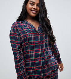 Рубашка в клетку ASOS DESIGN Curve-Темно-синий