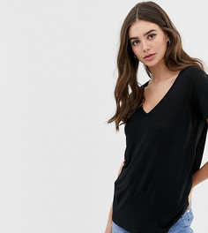 Черная футболка с V-образным вырезом ASOS DESIGN Tall-Черный